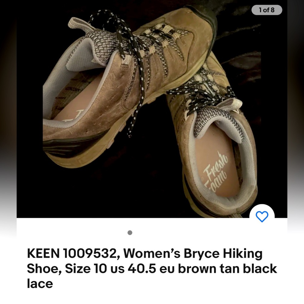 Keen women’s Bryce hiking shoe size 10 brown